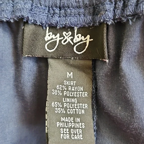 Navy Blue Tiered Mini Skirt Gauze Size Medium‎ - Picture 9 of 10